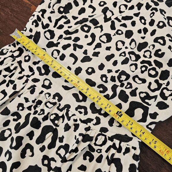 Who What Wear Linen Blend Maxi Dress Size S Flutter Sleeve Cap Sleeve Leopard - Picture 6 of 8